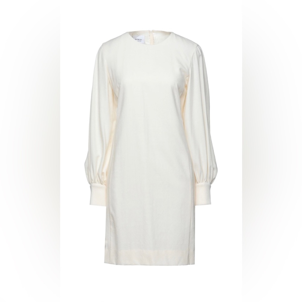 Akris ivory white long sleeve dress